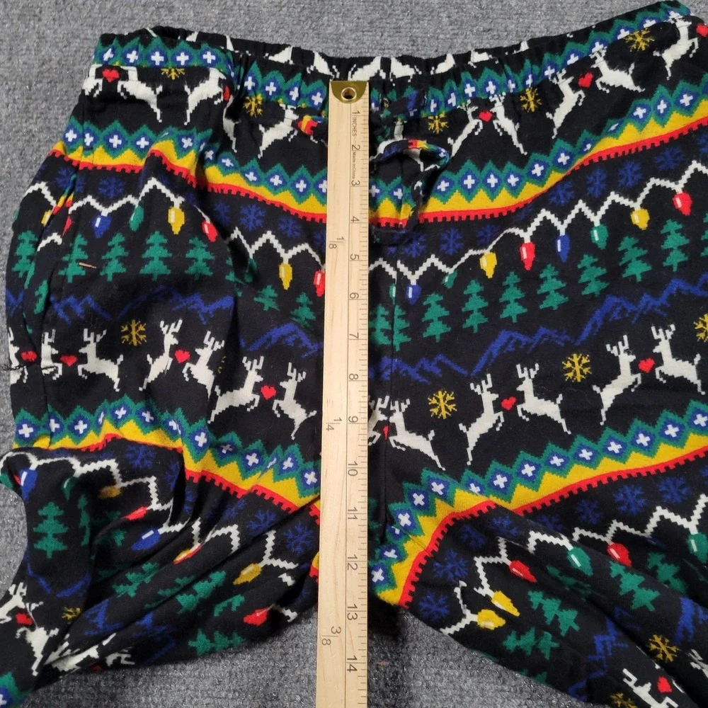 Hanna Andersson Fleece Pants Girls Medium Multicolor Fair Isle Christmas Pajamas